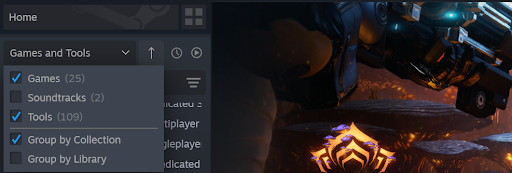 TennoGen Tool in Steam Library