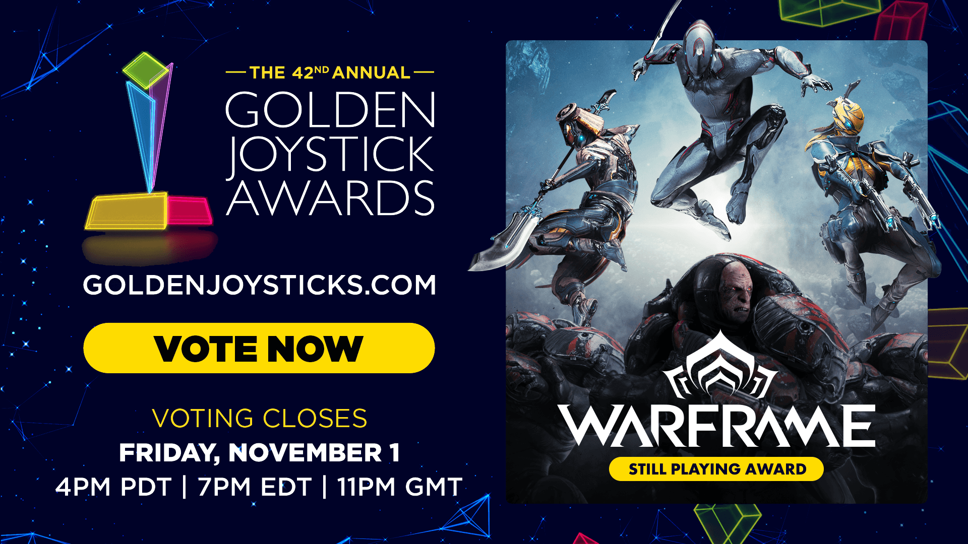 Warframe at the Golden Joystick Awards 2024