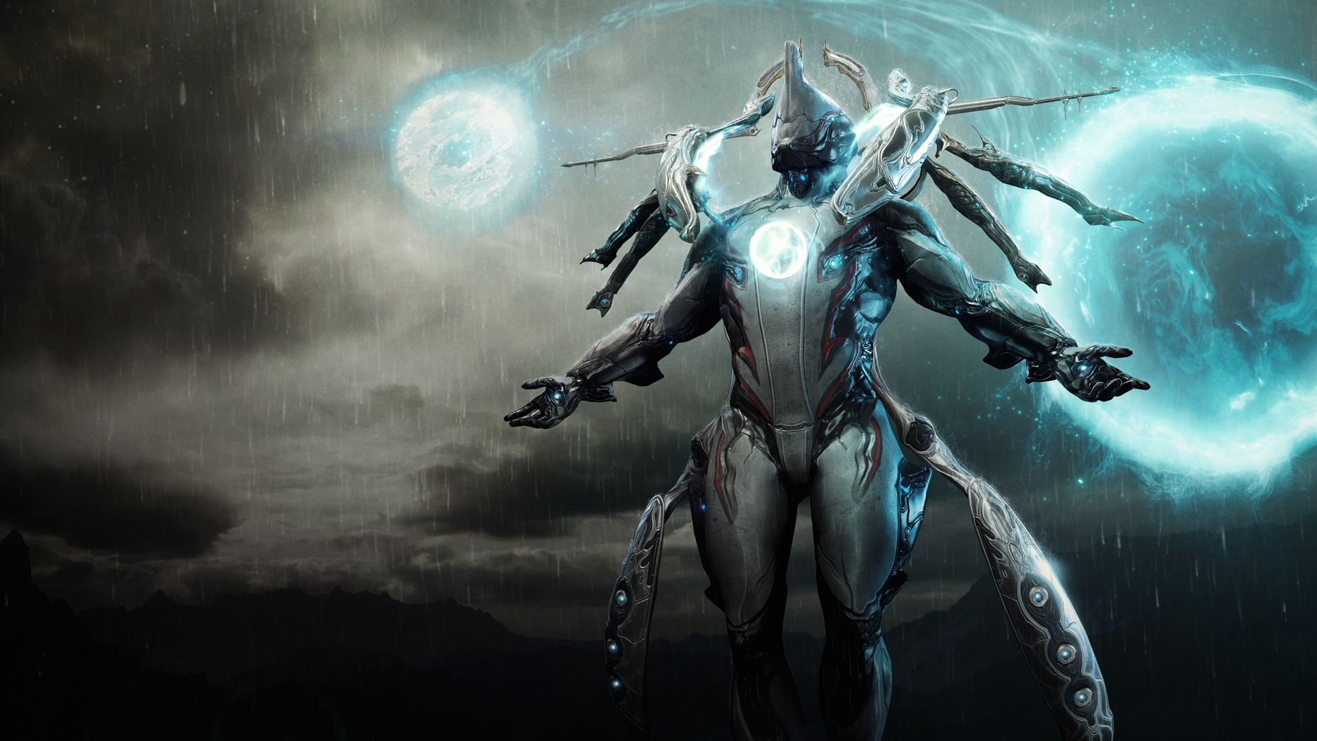 Warframe TennoCon 2026 promotional image of a futuristic armoured figure