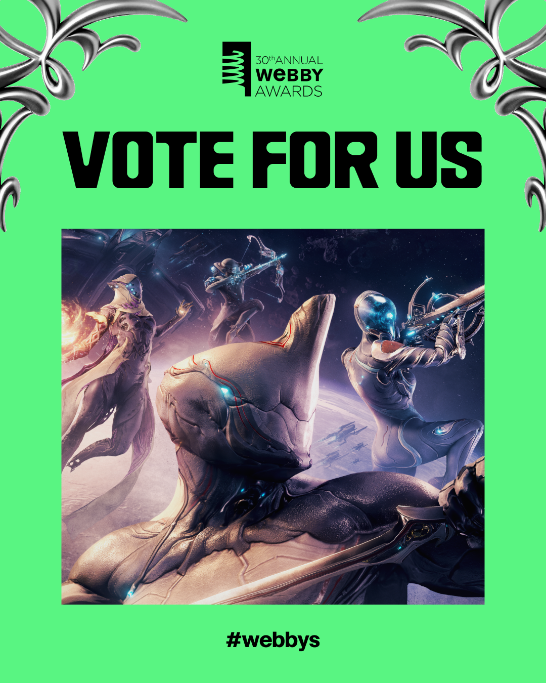 Warframe Nominated for Webby, CGA, and ESAC Awards