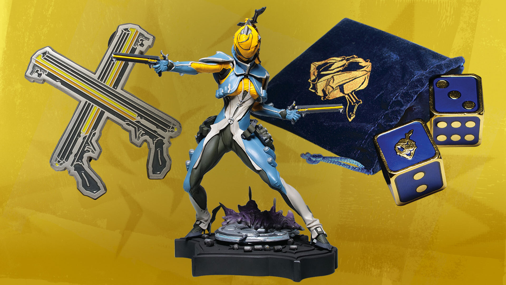 Warframe Mesa Statue Collection available now