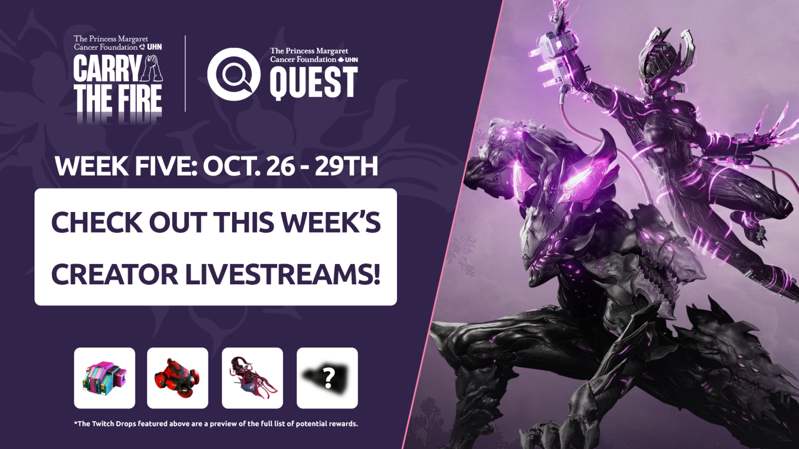 Warframe: PMCFQ 2026 Streamer Schedule
